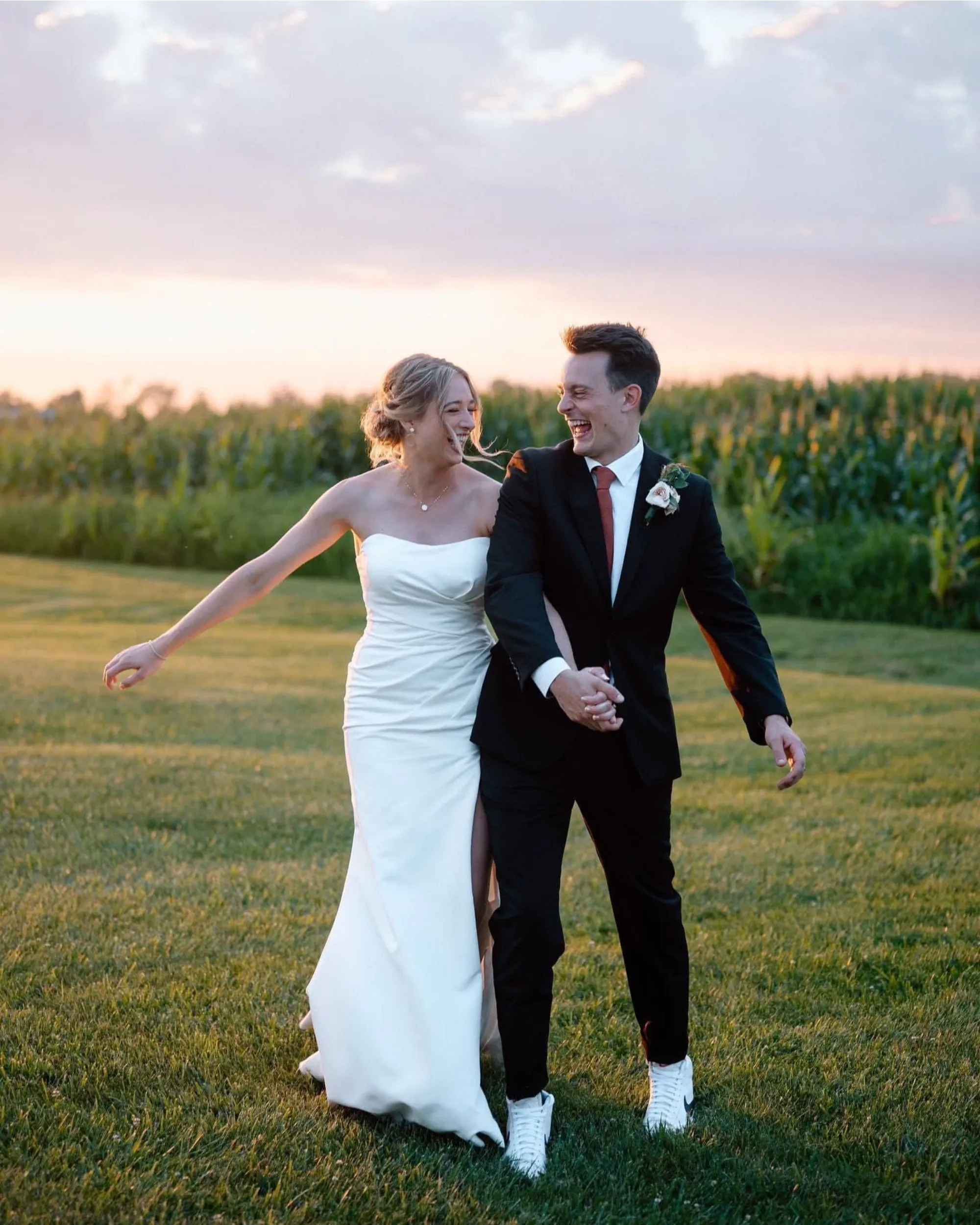 Rustic wedding welcome sign in front of The OT Farms barn